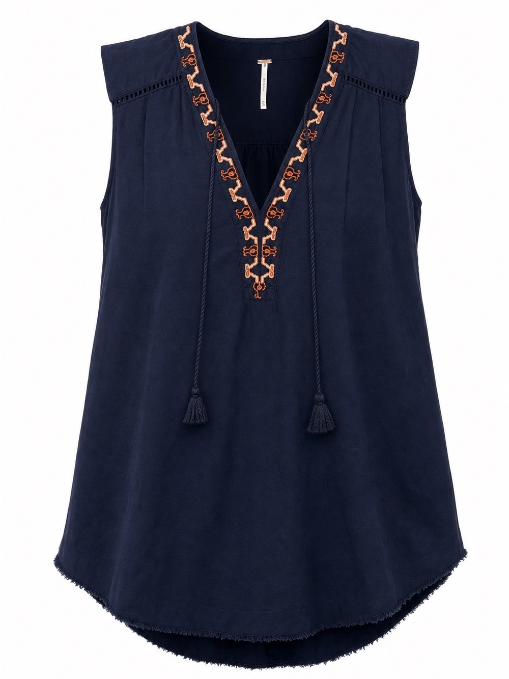 Free People sleeveless tunic top, size:XS (for me oversize)